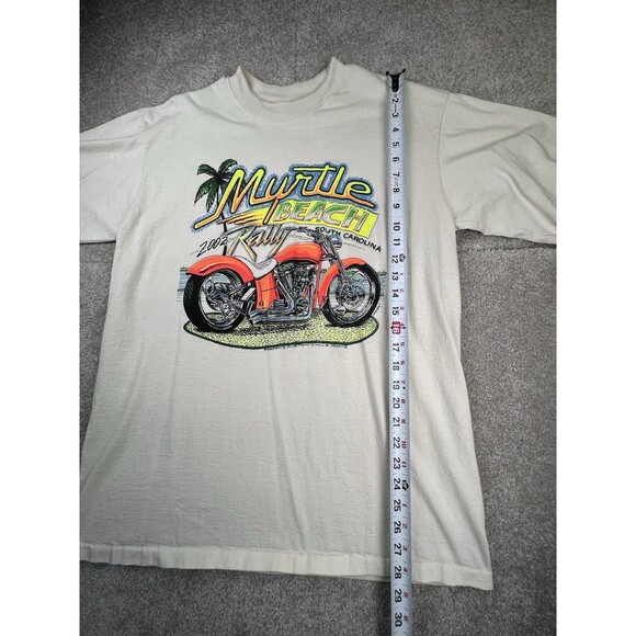 Vintage 2002 Bike Week Myrtle Beach T-Shirt Distressed Men’s Large - Picture 4 of 8